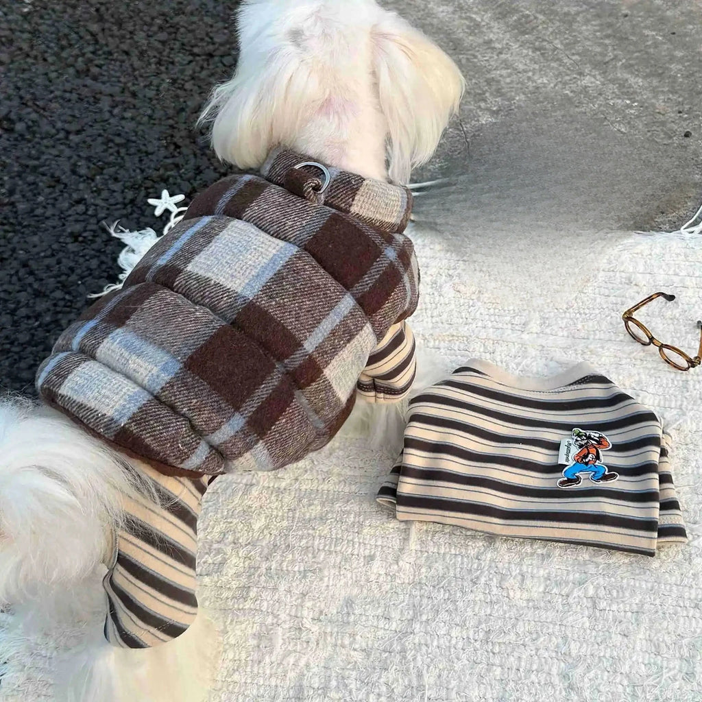 GrowPets CozyPlaid Winter Vest