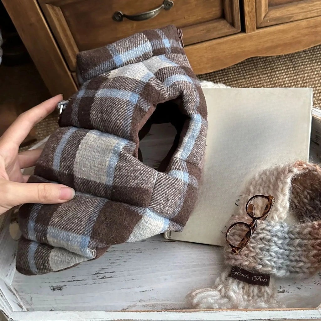 GrowPets CozyPlaid Winter Vest
