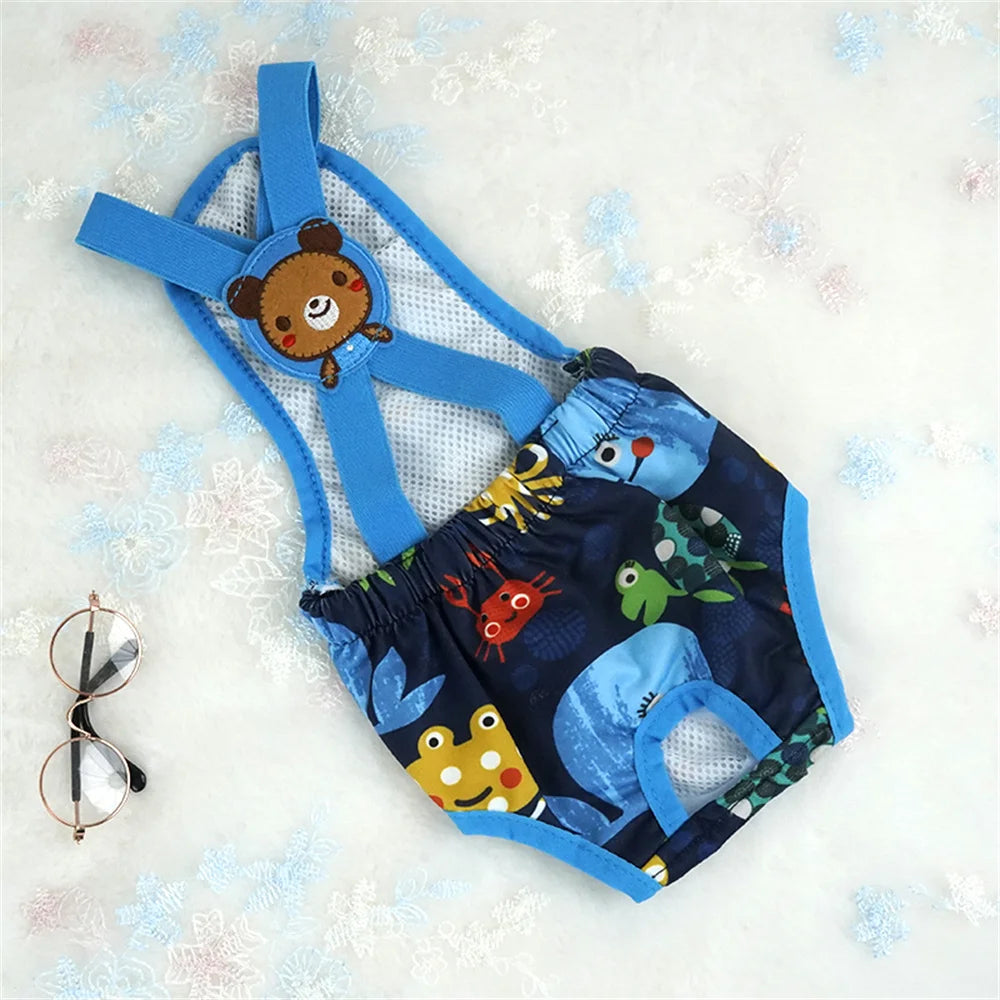 Cartoon Female Dog Diaper Shorts