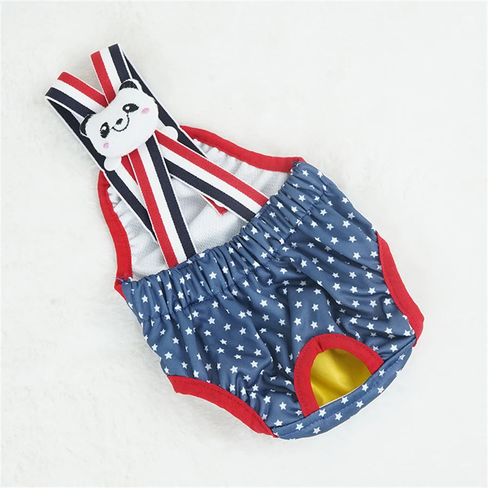 Cartoon Female Dog Diaper Shorts