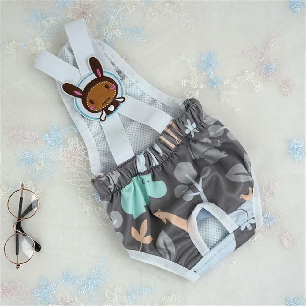 Cartoon Female Dog Diaper Shorts