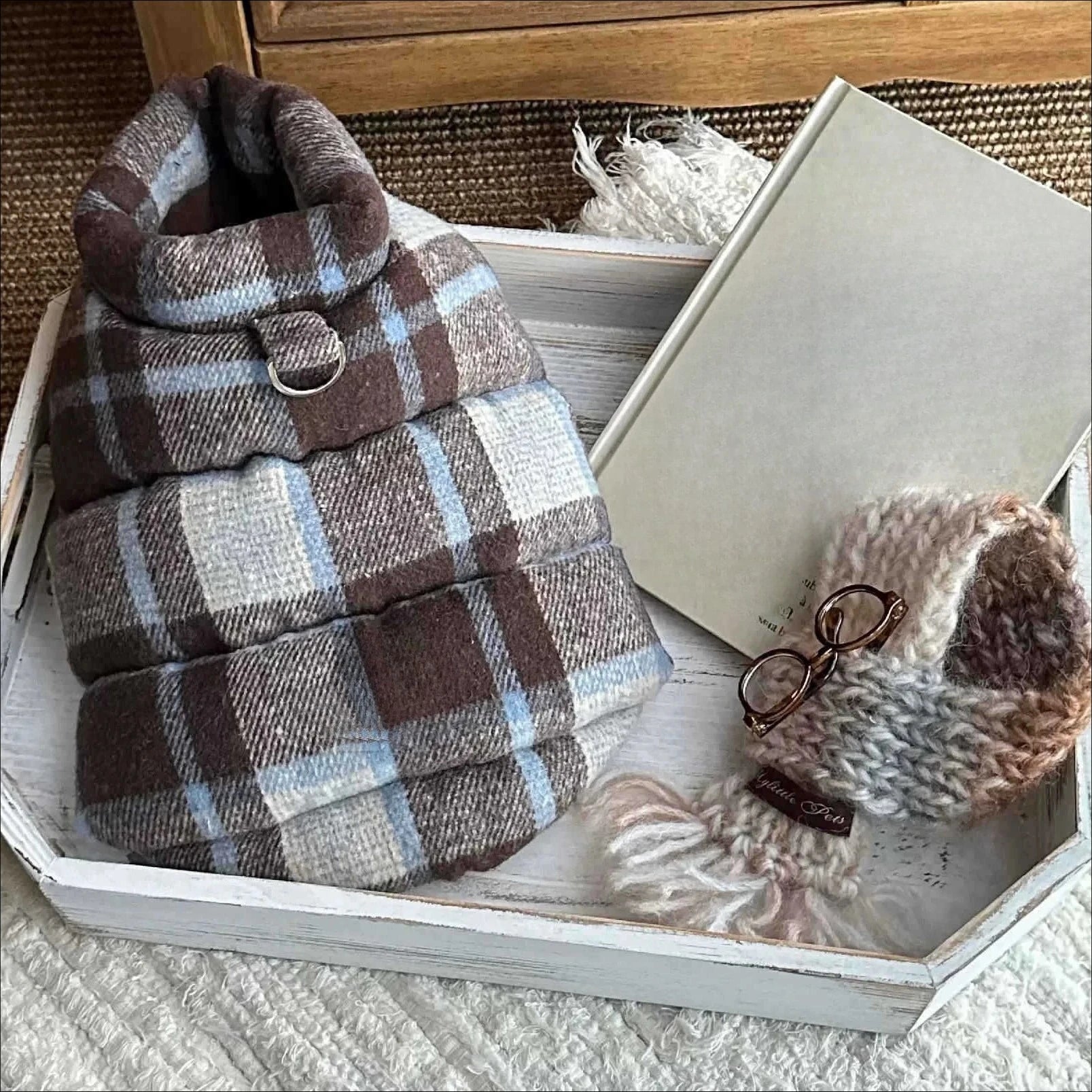 GrowPets CozyPlaid Winter Vest